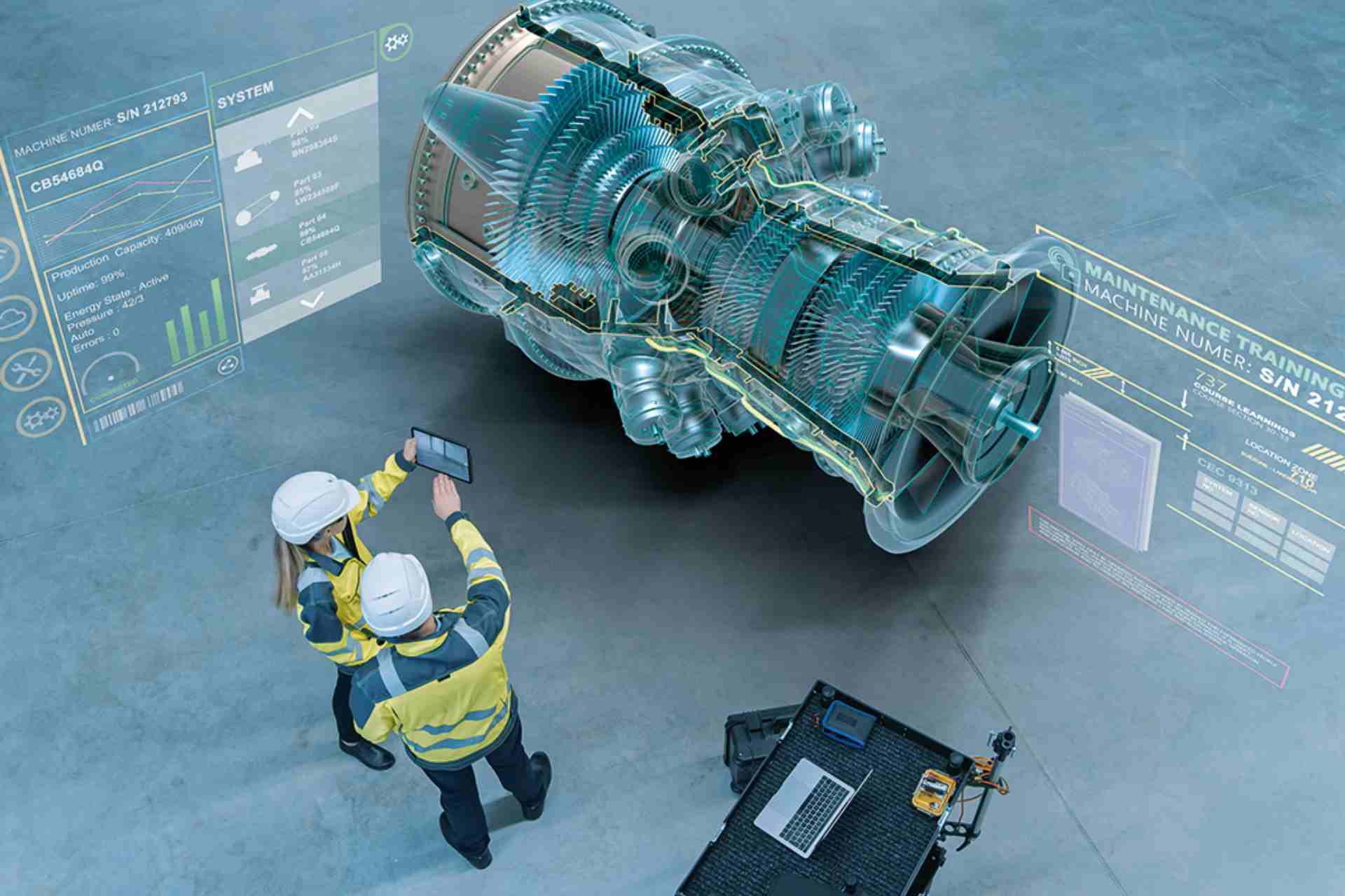 Ein digitaler Zwilling einer Industriemaschine