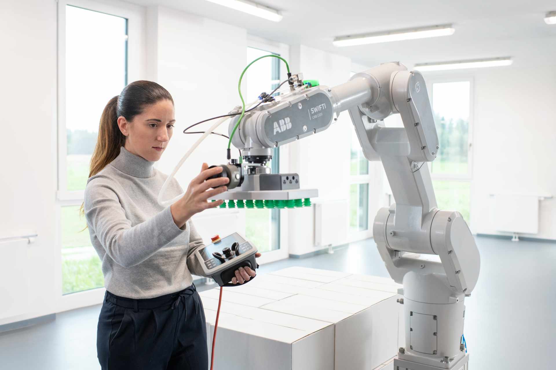 ABB-Cobot Swifty der im Robot-Leasing angeboten wird.