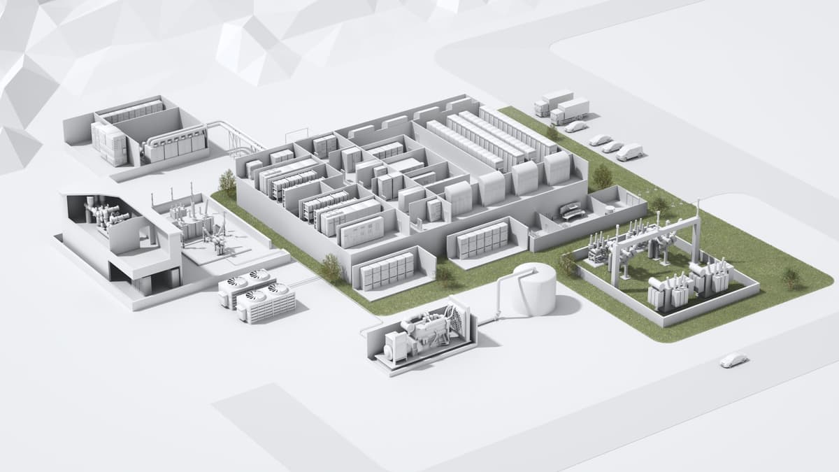 Eine Infografik, die den Aufbau eines Datacenters veranschaulicht.,
