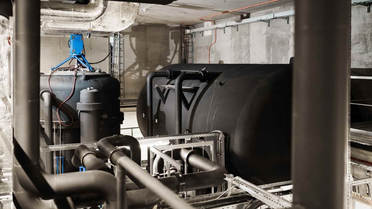 Eisspeicher als Teil der Kühlung des Rechenzentrums der Uni Göttingen